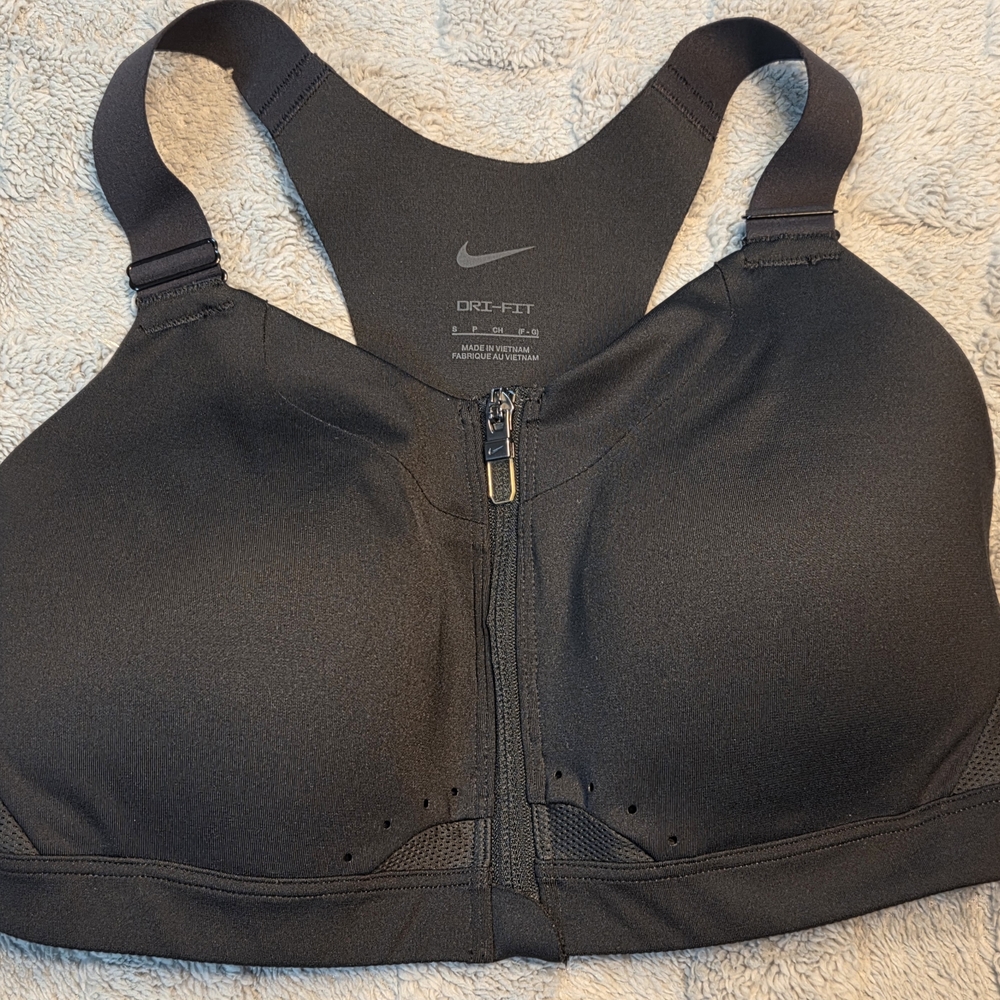 NIKE Dri-FIT Alpha High-Support Padded Full Zip Sports Bra Size Small F-G - Picture 2 of 10